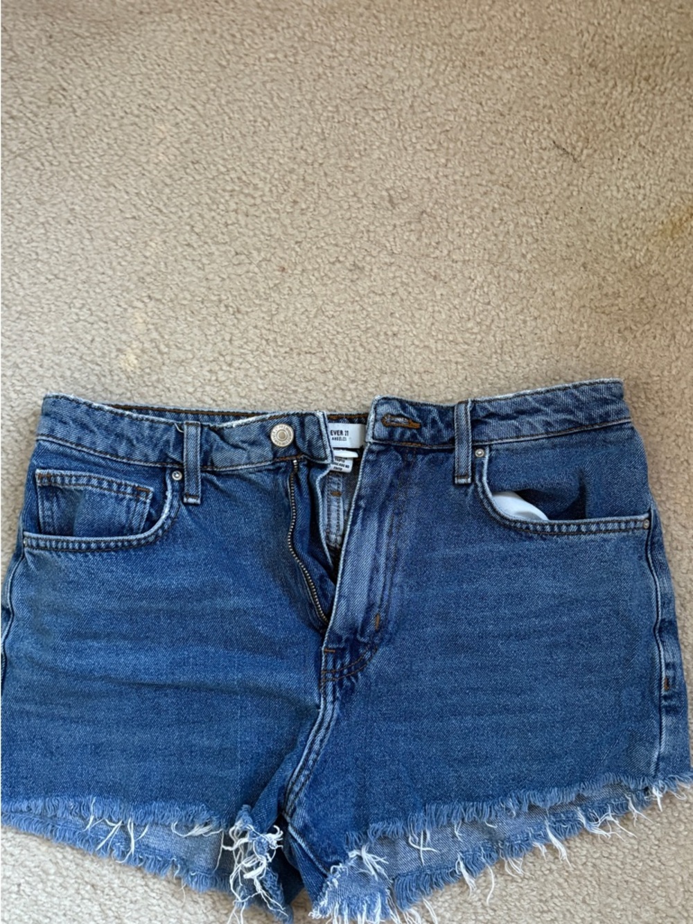 Forever 21 Light Blue Denim Cutoff Shorts